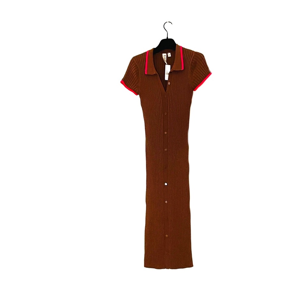 Ribbed Polo Dress - Picture 2 of 13